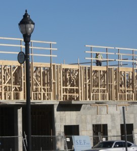On the east side of Route 1, hundreds of apartments and townhouses are under construction. Photo courtesy Paula Minaert.