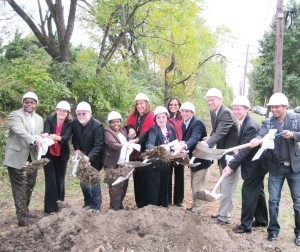 Several elected officials from the city, state and county gathered to break ground on a trail that will connect Hyattsville to Riverdale Park.