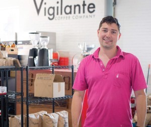Daniel Simon is leasing space in his newly renovated building on Gallatin Street to Vigilante Coffee Company, which is scheduled to open July 19. Photo courtesy Andrew Marder. 