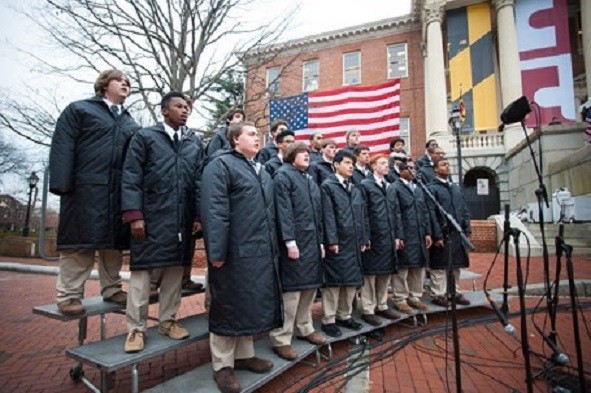 DeMatha chorus sings at Maryland governor’s inauguration