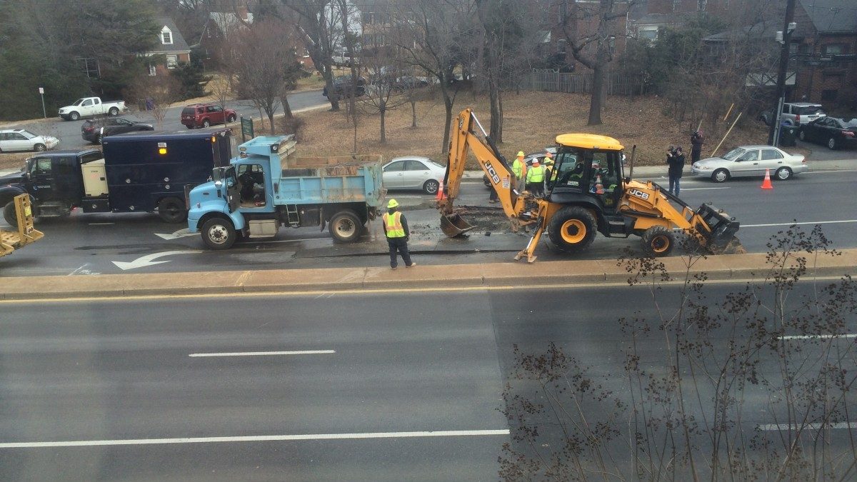 Update: Water main repaired a 2nd time, 3 lanes of East West Highway still closed