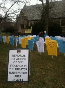 The Memorial to the Lost was organized by the University Park Church of the Brethren and the Hyattsville Mennonite Church. Photo courtesy Antoine Delity.