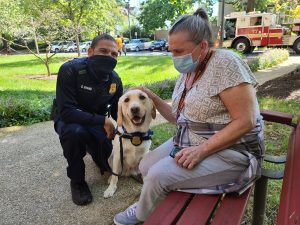 Nola and Cpl helping after apartment fire