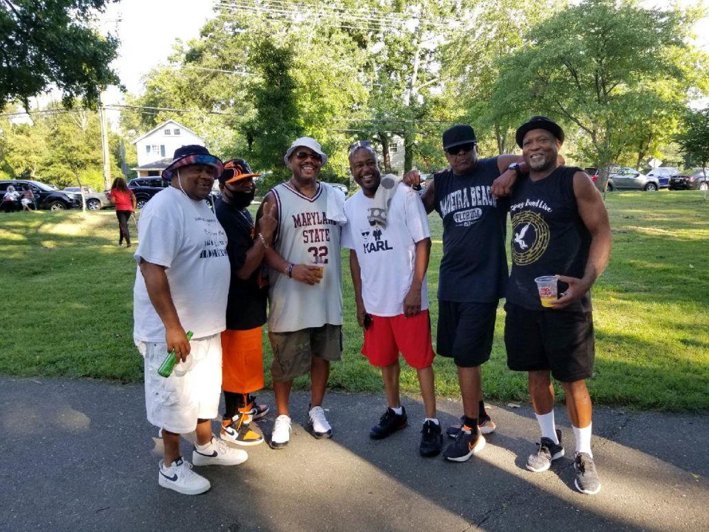 Lowell Haliburton (third from left) hosted a fish fry at Lakeland Park on Aug. 27.
Courtesy of Jennifer Campbell Dawkins 