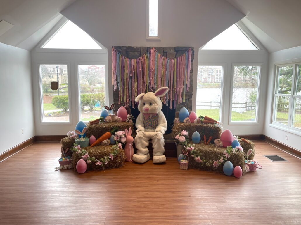The Easter Bunny prepares to greet visitors at the Eggstravaganza celebration on March 23 at the Granville Gude Park Lakehouse. 
Courtesy of Aiesha Solomon