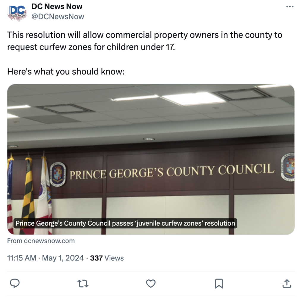Picture of a Tweet by DC News Now