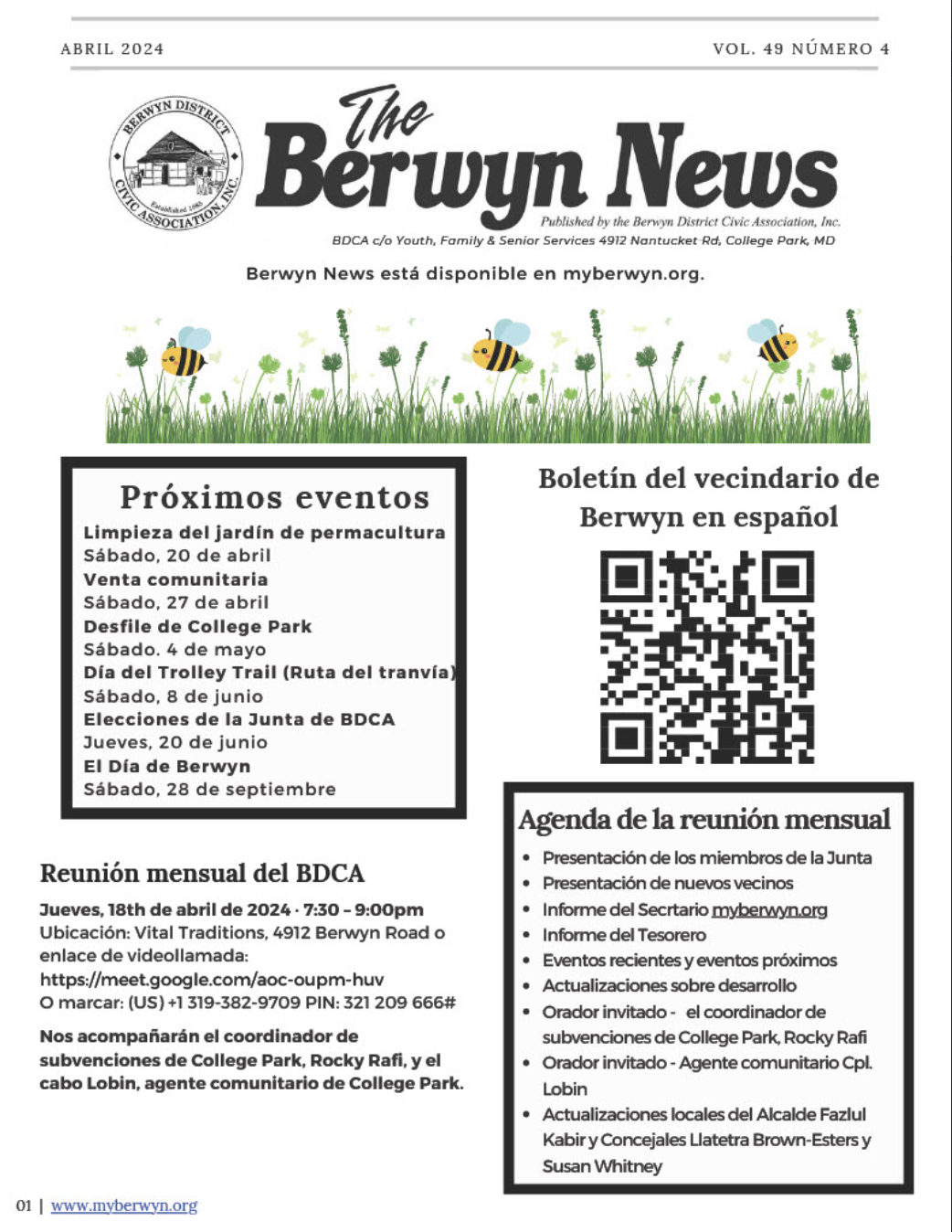 Berwyn community offers bilingual newsletter